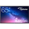 Optoma Monitor 65" 4K Touch Screen Multi-touch con HDMI e Altoparlanti