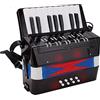 VGEBY Fisarmonica a 17 Tasti, Tastiera per Pianoforte Musicale a Fisarmonica Ad Alta Resistenza con Cinturino Retrattile per Studenti Principianti Fisarmonica Per Bambini
