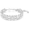 Swarovski Braccialetto Mesmera, Taglio misto, Bianco, Placcato rodio