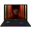 MSI Notebook MSI Raider 18 HX AI A2XWIG-229IT Intel Core Ultra 9 285HX Computer portatile 45,7 cm (18") UHD+ 64 GB DDR5-SDRAM 4 TB SSD NVIDIA GeForce RTX 5080 Laptop GPU Wi-Fi 7 (802.11be) Windows 11 Home Nero [9S7-182462-229]
