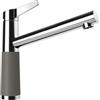 SCHOCK Rubinetto da cucina SC-510 Asphalt - Rubinetto a bassa pressione CRISTADUR con scarico fisso e attacchi standard