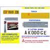 AUTOKIT Portatarga Porta Targa Ripetitrice per Rimorchi Carrelli con 4 lettere 3 numeri