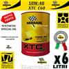Bardahl 6lt LITRI OLIO MOTORE AUTO BARDAHL XTC C60 10W40 POLAR PLUS FULLERENE TAGLIANDO