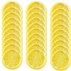 KABAKE 30 pezzi di fette di limone artificiali, realistiche e decorative, per matrimoni, festival, fotografia, accessori per cesti, riempitivo per esposizione, frutta finta, giallo