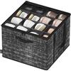 SONGMICS Organizer Scarpe, per fino a 16 Paia, Scatola Contenitore Scarpe, Maniglie, Coperchio Trasparente, per Camera da Letto Ingresso Armadio, Nero Inchiostro LSP601B01