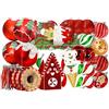 SHareconn 86pcs Albero di Natale Palle Ornamenti, Palline Decorative In Plastica Infrangibile per Decorazioni Albero di Natale, Decorazione Festa di Nozze Di Vacanza, Rosso & Verde, Bianco