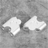 Tbest 22mm Moto universale CNC Manubrio ad alta densità Barra riser Manubrio Morsetto Sposta montaggio Adattatore nero e cromato (opzionale)(Cromo)