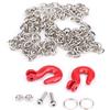 Aoutecen Rc Chain Rc Semi Truck 5 × 3 × 3 Metallo Rc Ganci di Traino per Rimorchio Accessori con Catena per Scx10 D90 1:10 Rc Crawler Climbing Car