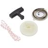Fdit Kit Molla Puleggia Avviamento a Strappo per Motosega, Kit Molla Puleggia Avviamento Kit Fune di Avviamento Sostituzione Puleggia Avviamento per 445e 450 455 460