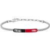 A.C. Milan AC Milan - Bracciale in acciaio con targhetta smaltata