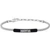 Juventus - Bracciale in acciaio con targhetta smaltata