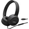 JBL Tune 520 C Cuffie con Filo On Ear, Microfono, Suono JBL Pure Bass, Preimpostazioni EQ, Connettività USB Tipo C, Design Pieghevole e Cavo Anti-Groviglio, Nero