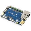 Waveshare Scheda Base per Raspberry Pi Compute Module 4, con Socket CM4 e Header GPIO 40 PIN, Connettori Multipli Integrati, per Compute Module 4 Lite/EMMC Series