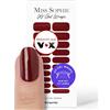 Miss Sophie - Pellicola per Unghie in Gel UV, Colore Bordeaux, 20 Strisce, Tinta Unita, per Unghie e Piedi