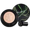 Hihey BB Cream Mushroom Head Air Cushion Grzyb poduszka powietrzna Krem + gąbka grzybiczna BB/CC Cream Air Cushion Foundation Compact Cover Moist Makeup (colore naturale)