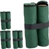 Relaxdays Peso per Gazebo, Set da 4, Sacchi in Tessuto Oxford da Riempire con Sabbia, Zavorre per Padiglione, Verde