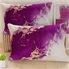 PETTI Artigiani Italiani - Coppia di Federe Cuscino 40x70 cm in Microfibra, Cuscini Arredo Camera da Letto, Divano, Salotto, Set 2 Fodere Copricuscino, Federa Marble Viola, 100% Made in Italy