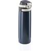 Leifheit Flip Borraccia termica 600 ml, Borraccia acciaio con chiusura ermetica e resistente al calore, Pratico thermos caffè portatile, blu scuro