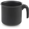 H&H Bollilatte Titan Ø12 cm in Alluminio Nero - Rivestimento Antiaderente Pfluon Senza PFOA, Gas, Piastra Elettrica, Vetro Ceramica, Alogeno (NO induzione) - Manico Ergonomico