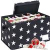 Relaxdays Scatola per Palline di Natale, 30 HxLxP: 26,5 x 42,5 x 26 cm, Poliestere, Cartone