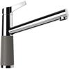 SCHOCK Rubinetto da cucina SC-510 Asphalt - Rubinetto a bassa pressione CRISTADUR con doccetta estraibile e connettori standard