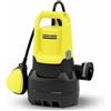 KÄRCHER Elettropompa a Immersione SP 9.500 Dirt per Acque Sporche con Particelle di Dimensioni Fino a 20 mm, Portata 9.500 l/h, Profondità Immersione max. 7 m, Altezza Acqua Residua 25 mm