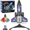 Teoryieer Lanciarazzi per bambini con paracadute, adatto per bambini di 7, 8, 9 e 10 anni. Grigio (Rocket Black)