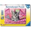 Ravensburger - Puzzles XXL Disney Gattino Carino | Puzzle Bambini 6 Anni In Su | Puzzle Ravensburger 100 Pezzi | Giochi Per Bambini 36 X 49 Cm | Regalo Bambina 6 Anni O Più