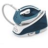 Tefal, Express Essential, ferro da stiro a vapore, uscita vapore 120 g/min, piastra Xpress Glide, flusso di vapore da 280 g/min, barre a 5,2 pompe, con sistema di risciacquo, bianco e blu, (SV6115)