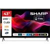 Sharp Smart TV 43" 4K UHD QLED TiVo Dolby Vision Atmos Classe G Nero 43HM5245E Sharp