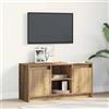 vidaXL Mobile Porta TV con LED Rovere Fumo 100x34x50 cm in Truciolato vidaXL