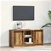 vidaXL Mobile Porta TV con LED Rovere Fumo 100x34x50 cm in Truciolato vidaXL