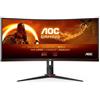 Aoc Monitor 34" ( LED 3440x1440 UWQHD 180Hz ) AGON Curved Black e Red CU34G2XP