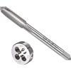 QUARKZMAN M7 x 1mm Metrico Macchina Filetto Maschiatura e Rotondo Matrice Set x 1 Set 3 Scanalatura Alta Velocità Acciaio per Lavorazione Ferramenta Strumento