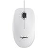 Logitech B100 Mouse USB Cablato, 3 Pulsanti, Rilevamento Ottico, Ambidestro, PC / Mac / Laptop / Chromebook - Bianco