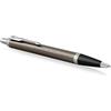 Parker IM Penna a Sfera | Punta Media e Ricarica di Inchiostro Blu | Dark Espresso Chrome Trim