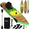 Outsunny Set Stand Up Paddling Gonfiabile 335cm SUP Board con Sedile Kayak, Pagaia Doppia Regolabile, Cinturino per il Piede | Aosom Italy