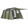 Outsunny Tenda da campeggio gonfiabile 3-6 persone tenda a tunnel da esterno con finestre laterali porta travi d'aria 4,4 x 2,8 x 1,95 m Verde | Aosom Italy