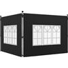 Outsunny Confezione da 2 pannelli laterali per tenda 3 x 3 m pannello per gazebo con finestra 295 x 195 cm nero | Aosom Italy
