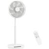 HOMCOM Ventilatore a piantana, 39 cm con 12 velocità, 4 modalità, timer 9 h, oscillazione 120°, altezza regolabile, bianco | Aosom Italy