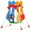 AIYAPLAY Altalena per Bambini, Altalena a Telaio per 3-5 Anni con Doppio Sedile Faccia a Faccia, 114x94x134,5cm, Multicolore | Aosom Italy