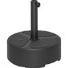 Outsunny Supporto per ombrellone in HDPE riempibile 18kg/20kg con sabbia o acqua, rotondo, nero | Aosom Italy