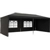 Outsunny Tenda da giardino 6x3 m con 4 pareti laterali 2 finestre visibili Gazebo da esterno per feste eventi Grigio | Aosom Italy