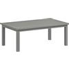 Outsunny Tavolino basso rettangolare con piano a doghe per interno/esterno in alluminio, 100 x60 x37 cm grigio | Aosom Italy