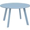Outsunny Piccolo tavolino rotondo, tavolino d'appoggio con piedini antiscivolo, struttura in metallo, per giardino, Ø 70 x 42 cm, blu | Aosom Italy