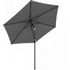 Outsunny Ombrellone 270 cm inclinabile Ombrellone da balcone con manovella UV 50+ Ombrellone da giardino Grigio scuro | Aosom Italy