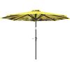Outsunny Ombrellone Ø300 cm, ombrellone con manovella, ottagonale ombrellone da balcone Giallo | Aosom Italy