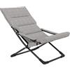 Outsunny Sedia da giardino in metallo pieghevole con cuscino removibile resistente alle intemperie sedia da campeggio sdraio portata 120 kg mobili per giardino terrazza balcone 66B x 94T x 79H cm Grigio | Aosom Italy