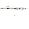 Outsunny Ombrellone da giardino esterno, grande ombrellone doppio 4,6 m con manovella e protezione UV50+, custodia protettiva, crema | Aosom Italy