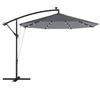 Outsunny Ombrellone a Sbalzo 3 m con Luci LED Solari, da Giardino, Colore Grigio | Aosom Italy